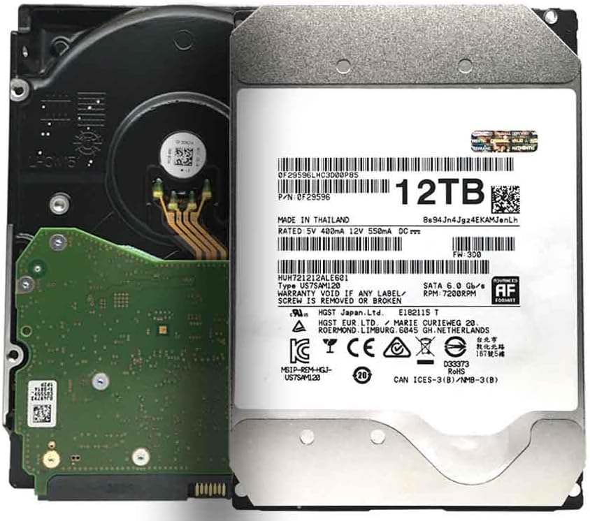 MDD - HC520 HUH721212ALE601 12TB 7200RPM 128MB Cache SATA 6.0Gb/s 3.5inch Enterprise Hard Drive - 5 Year Warranty (Renewed)