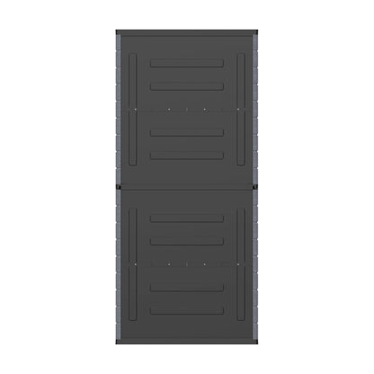 Cosmoplast Cedargrain Vertical Stoarge Tall Cabinet, Dark Grey