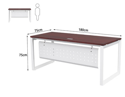 Mahmayi Vorm 136-18 White Modern Workstation Material-Melamine on MDF