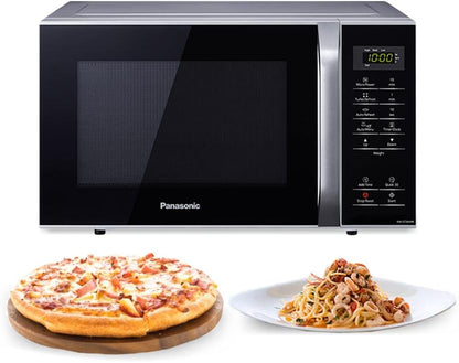 Panasonic 25L Compact Solo Microwave Oven NN-ST34NB,900W Push open, Auto-defrost, Child safety lock, Touch Operation, Quick 30 function, Black, 1 Yr Warranty