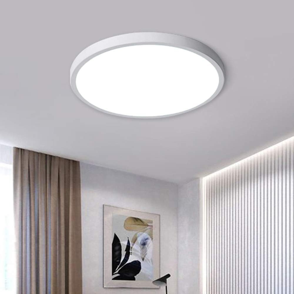 Ganeed Modern 38W Ultra-thin LED Ceiling Light, 40cm Super Bright Flush Mount Ceiling Light Fixture, 6500K Cool White Round Ceiling Lamp for Bedroom Living Dining Room Kitchen Office