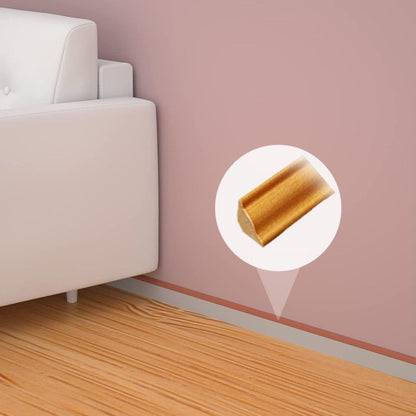 PVC Quadrant Trim,Skirting Board,Moulding Trim,Plastic Wall Corner Decoration Edging Strip Self Adhesive,Caulk Strip,Laminate Beading Anti-Mold Skirting Board,(5 Meters Long,27mm*20mm)