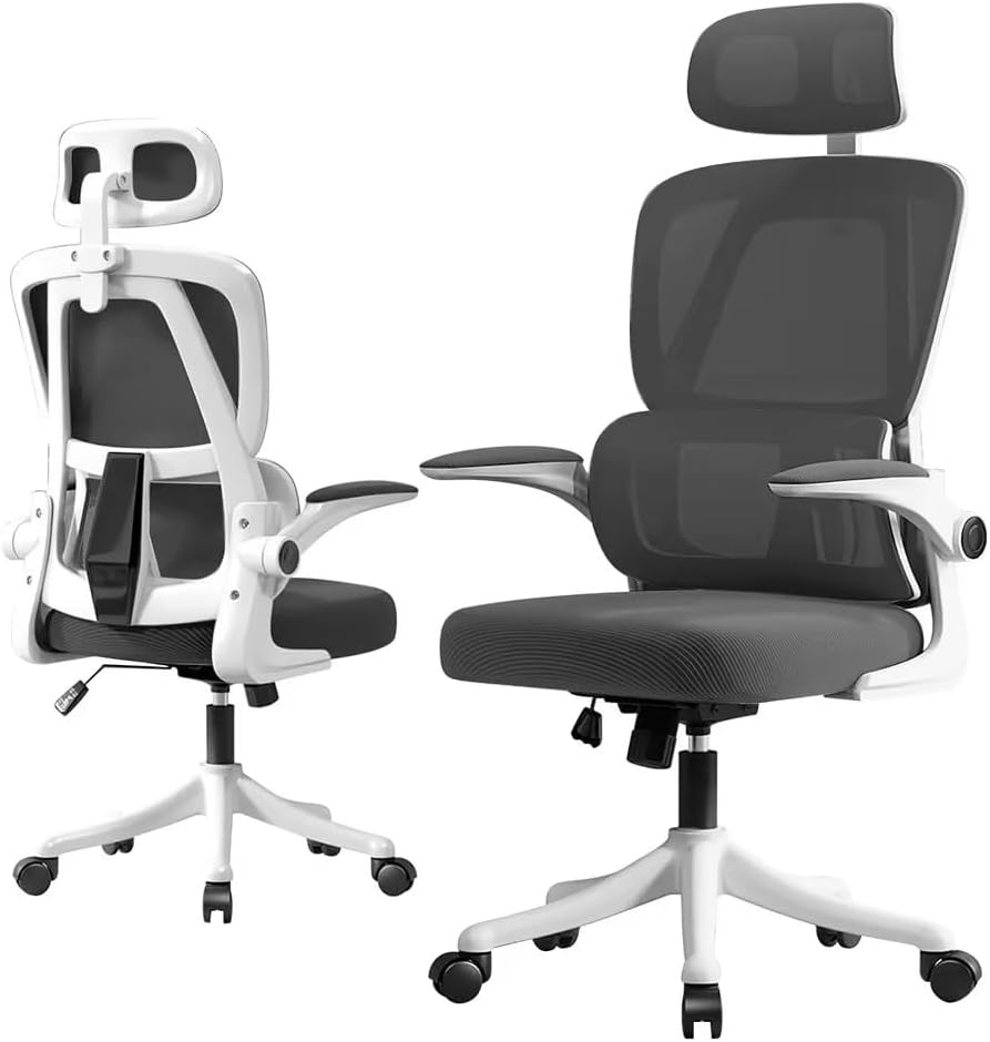 Home Office Desk Chair, Ergonomic Chair with Lumbar Support Armrest, with independent lumbar support Gaming Mesh Chair for Home with Headrest, Computer Chair with Armrest, Home Comfortable Chair