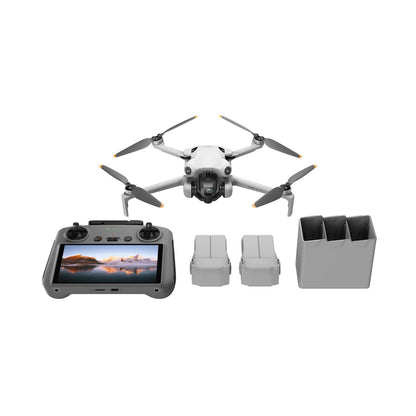 DJI Mini 4 Pro Fly More Combo Plus (DJI RC 2), Folding Mini-Drone 4K HDR Camera, 2 Extra Intelligent Batteries Plus for 45-Min Flight Time, MOIAT Certified - UAE Version