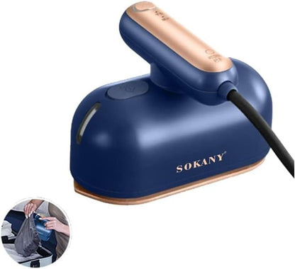 SOKANY SK-3071B 1200W Vertical Steam Travel Iron, 125ml Tank, Lightweight Mini Steam Iron, Perfect for Travel, Quilting & Sewing(SK-3071B)