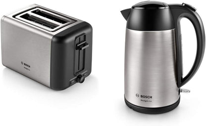 Bosch DesignLine Stainless Steel Toaster, Two Slice - Silver, TAT3P420GB