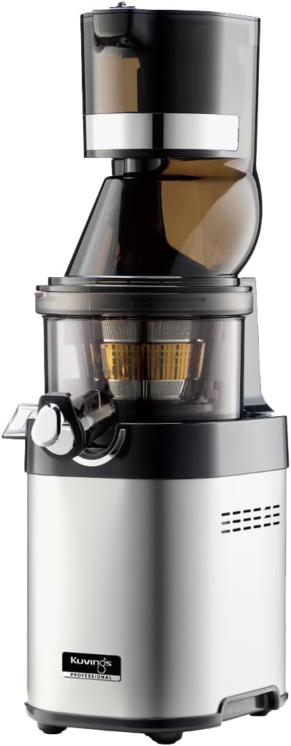 Kuvings CS600 Whole Slow Juicer with BPA-Free Components, 24 Hour Operation, Easy to Clean, Heavy Duty, Commercial Grade, Stainless Steel