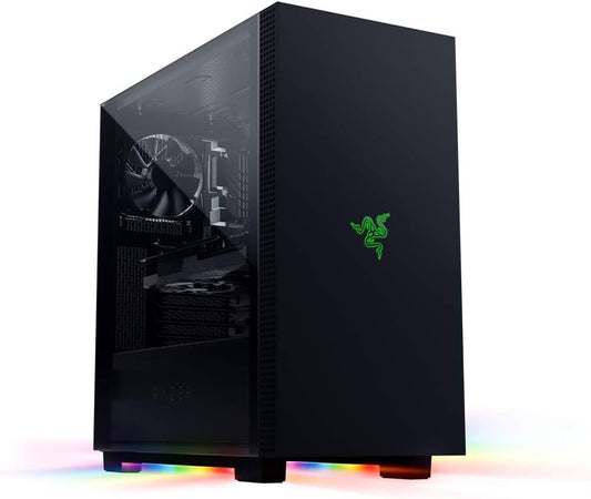 Razer Tomahawk Atx - Mid Tower Gaming Case With Razer Chroma RGB (Swing Doors On Both Sides, Ventilation, Dust Filter, Cable Management, For Radiators Up To 360mm) Black