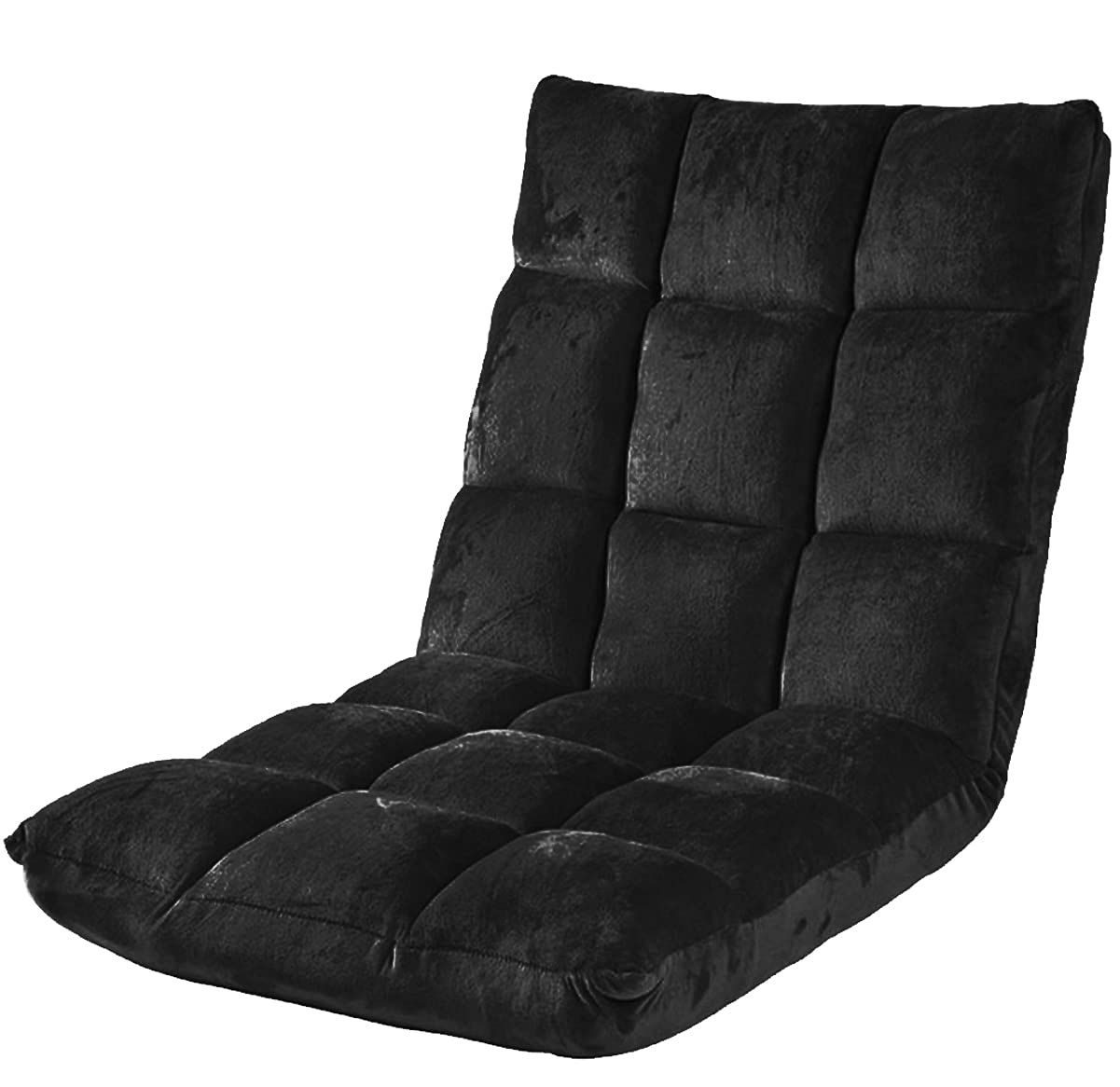 A to Z Floor Chair Foldable Lounger Chair Black, VD731716332405