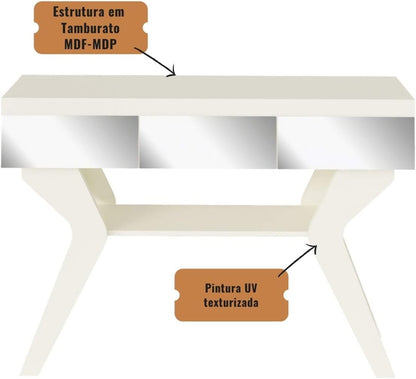 Artely Houston Console Table, Off White,W 120 cm X D 33 H 80