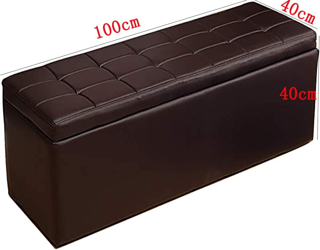 Nubeats Foot Stool Rest Ottoman Storage Boxes Rectangle Stools Chair Living Room Bedroom Vintage Seat Stool Pouffe Chair (Black-70 * 30 * 35cm, Rectangle)