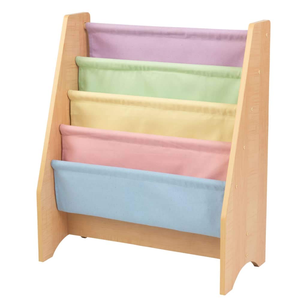 KidKraft 14221 Kids Sling Wooden Bookshelf, Children's Bedroom Furniture, Bookcase Display and Storage Rack, Natural Colours