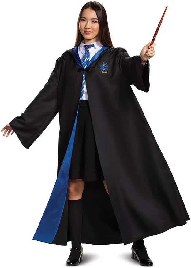 DISGUISE Harry Potter Robe, Deluxe Wizarding World Hogwarts House Themed Robes for Adults, Movie Quality Dress Up Costume Accessory, Black