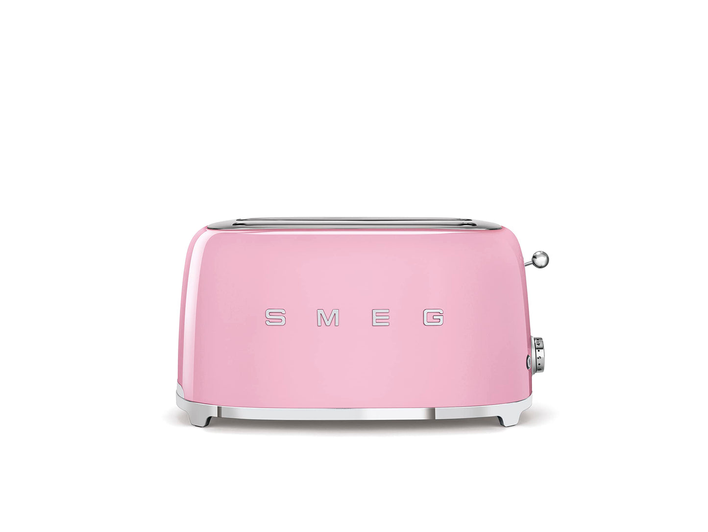 Smeg TSF02CRUK, 50's Retro Style 4 Slice Toaster,6 Browning Levels,2 Extra Wide Bread Slots, Defrost and Reheat Functions, Removable Crumb Tray, Cream, 1 Year Warranty