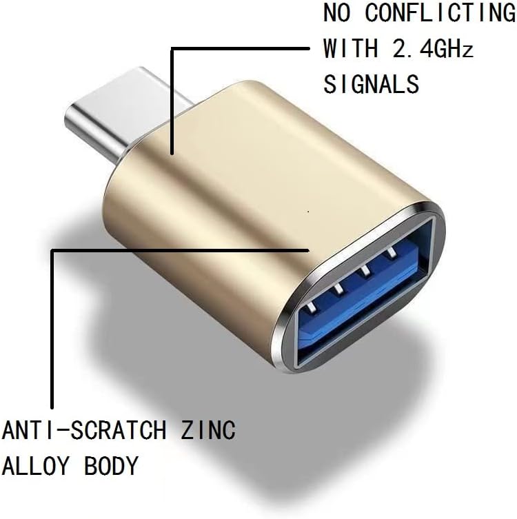 USB Type-C to USB.0 Adapter Pack of 2 USB C Male to USB3.0 Female Adapter Compatible with MacBook Pro 2023 iMac iPad Mini 6/Pro (Black)