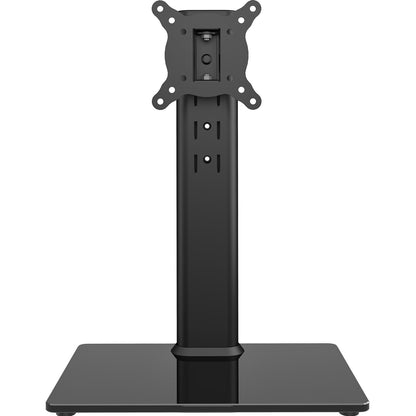 Hemudu Universal Swivel TV Stand/Base Table Top TV Stand for 13 to 32 inch TVs with 100 Degree Swivel, 4 Level Height Adjustable, Heavy Duty Tempered Glass Base, Holds up to 35kg HT07B-001P