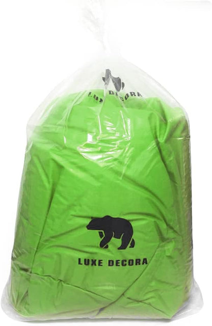 Luxe Decora PVC Bean Bag with Filling (X-Large, Beige)