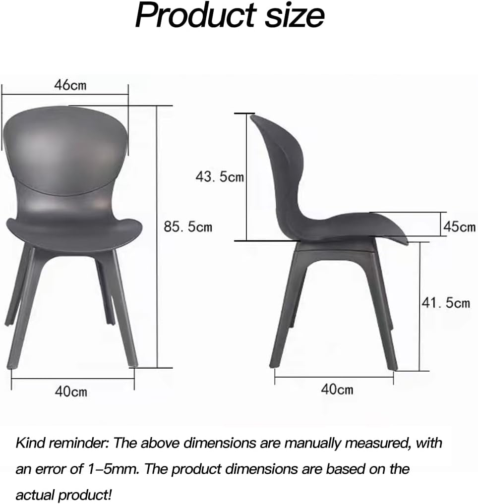 Dining Chair,Premium Plastic Chair,Stylish and Comfortable Seating Room Chair,for Kitchen, Dining, Bedroom, Living Room (four chairs)