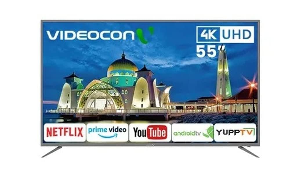 Videocon 43 Inch TV Full HD Smart Android 11 Google Play Netflix, YouTube, Shahid, Built, in Bluetooth, & WiFi, Black Color Model - E43EL1100-1 Year Full Warranty.