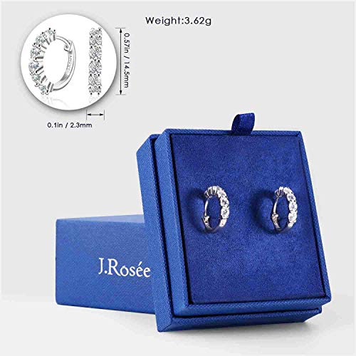 Swarovski Elements Crystal 18K Gold Plated 925 Sterling Silver Studs Earrings for Women Ladies Girls Gift Package J.Rosée Fashion Jewelry…