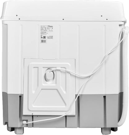 AKAI 5 kg Twin-Tub Semi-Automatic Washing Machine,Powerful Pulsator, Energy Efficient, Easy Wash Timer, Spin Timer, 66CmX 40CmX84Cm White WMMA-XTT51W