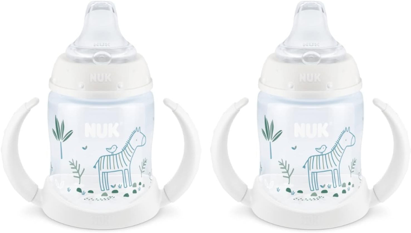 NUK Large Learner Cup, 10 oz, 2 Pack, 9+ Months, Timeless Collection, Amazon Exclusive, 70013, 2 Count (Pack of 1)