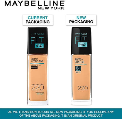 Maybelline New York Fit Me Matte+Poreless Liquid Foundation, 340 Cappuccino, 30 ml