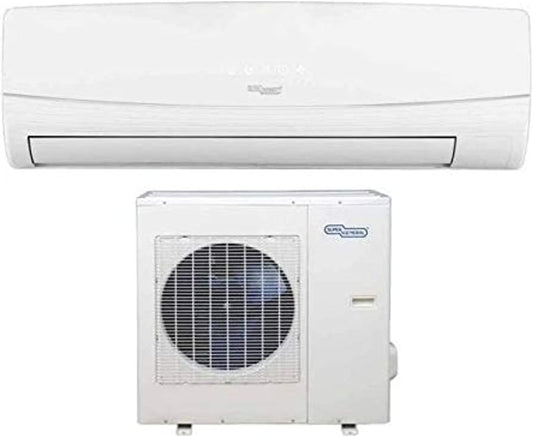 Super General 1.5 Ton Split Air Conditioner, 18000 BTU, Rotary Compressor, Auto Restart, Gold Fin, 4-way swing, SGS-181-NE, White - 101.5×31.3×22.1 cm, 1 Year Warranty