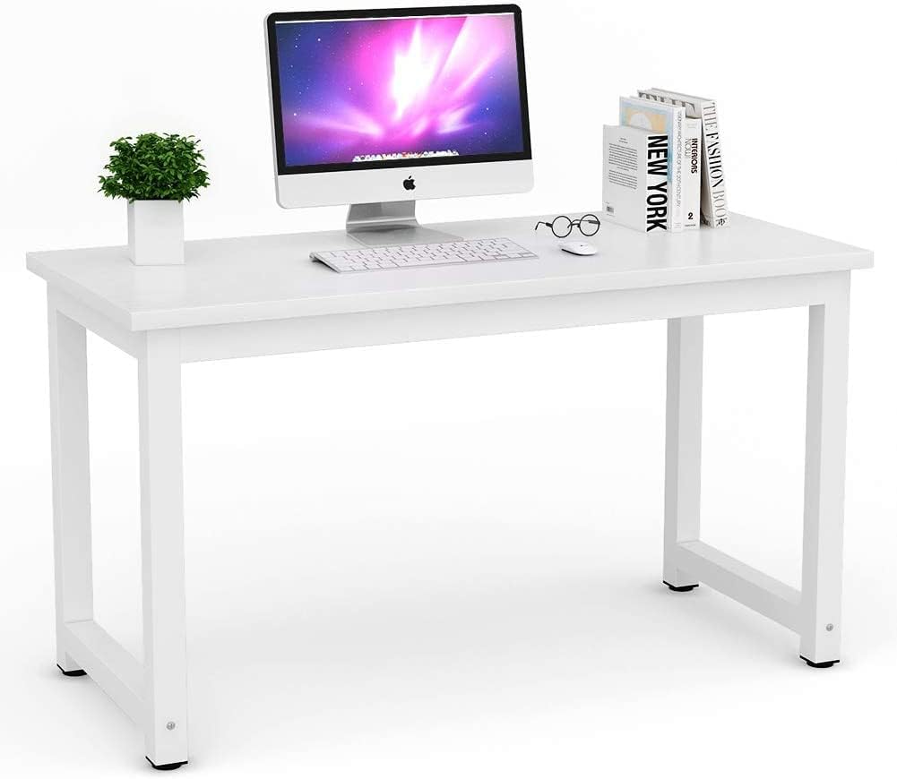 Mahmayi Renewed Modern Stylish Workstation Computer Desk for Home, Office, Living Room - Study Table - Office Furniture - 120 x 60CM - White