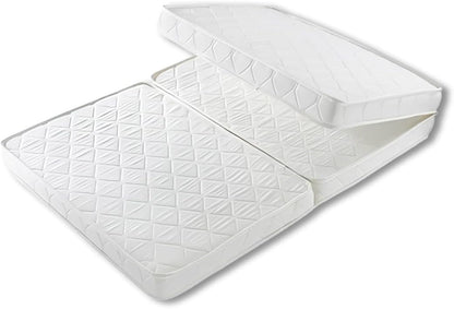 INFINI HOMES Single High Density Foam White Folding Mattress (90W X 180L X 7H)