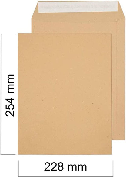 MARKQ A4 Brown Envelopes, 324 x 229 mm Self Sealing Mailing Envelope for Posting mailing Home Office and Ecommerce, 80gsm, pack of 50