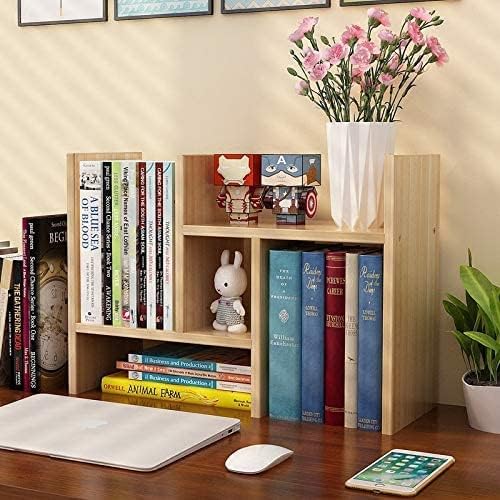 TEEMEI Multi-Tier Small Wood Book Shelf Organizer Bedroom Home Children's Bookcase Storage Rack Simple Furniture Desk Bookshelf for Student Dormitory and Office (tree shape)