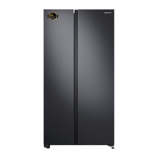 Samsung 680 Liters, Side By Side Refrigerator, RS62R5001B4/AE, Gentle Black Matt, SpaceMax Technology, 20 Year Warranty on Digital Inverter Compressor