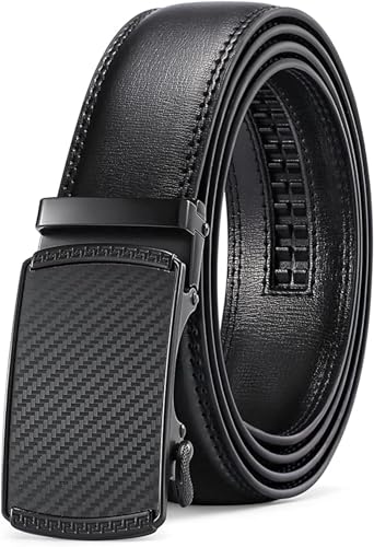 Belt Men, Ratchet Belt for Men - Mens Belt Leather 1 3/8" for Casual Jeans