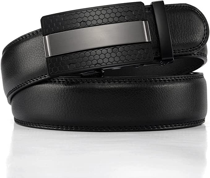 Belt Men, Ratchet Belt for Men - Mens Belt Leather 1 3/8" for Casual Jeans