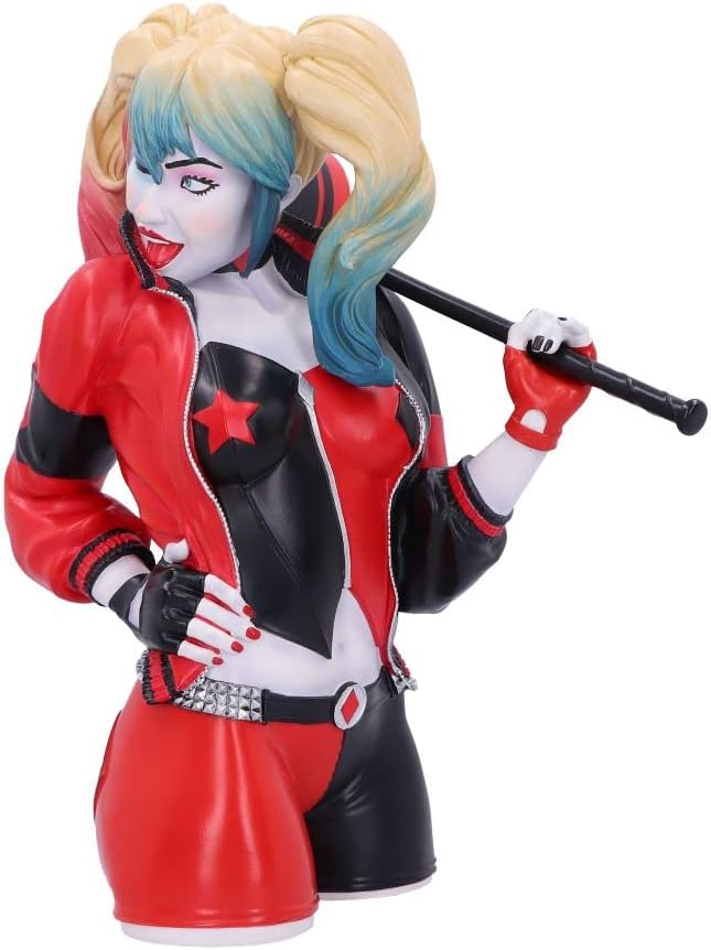 Nemesis Now Officially Licensed Harley Quinn Bust, Red, 30cm