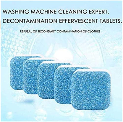 ALISSA 20 Pcs Washing Machine Cleaners - Washing Machine Tank Cleaning Sheet, Washer Decontamination Cleaning Detergent Effervescent Tablet Washing Machine Cleaner Descaler Deep Remover Deodorant