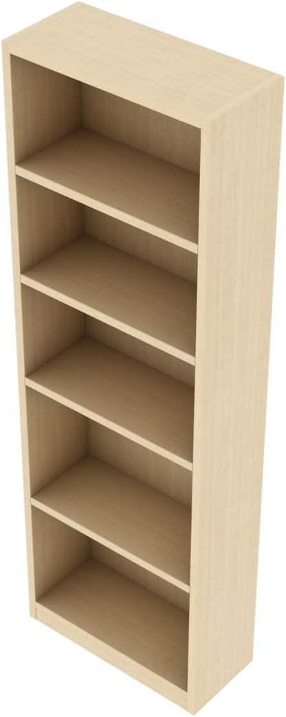 RIGID Wooden Free Standing Open Book Shelf Cabinet | 5-Tier Storage Bookcase | Bedside Table | Display Storage Unit for Living Room, Home, Office