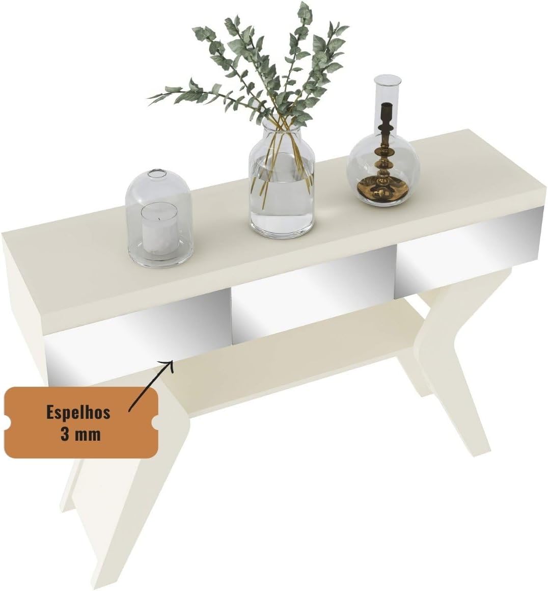 Artely Houston Console Table, Off White,W 120 cm X D 33 H 80