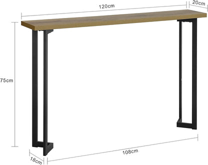 (UAE STOCK) SoBuy FSB50-PF, Console Table Hall Table Side Table End Table Living Room Table Sofa Table, W120 x D20 x H75cm