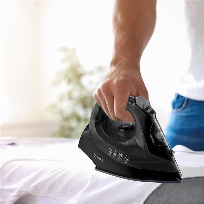 Roomwell UK Lightweight Xpress Steam Iron, Auto-off Function, Continuous & Vertical Steam (Black)