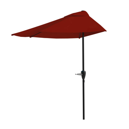 Pure Garden 9' Half Round Patio Umbrella