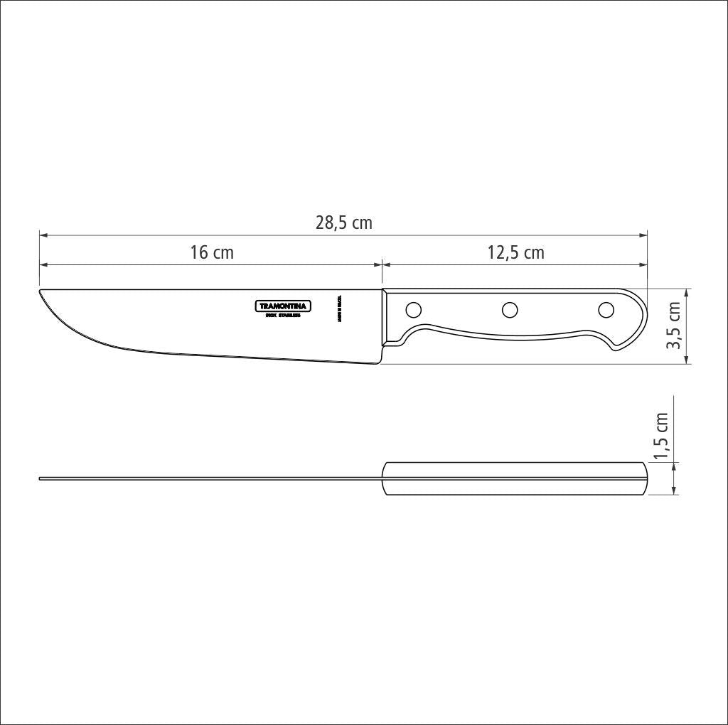 Tramontina Polywood 6 Inches Chef Knife with Stainless Steel Blade and Dishwasher Safe Treated Handle