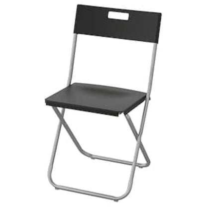 IKEA GUNDE Stainless Steel Multipurpose Foldable Chair for Office Use, Kids, Home (White)