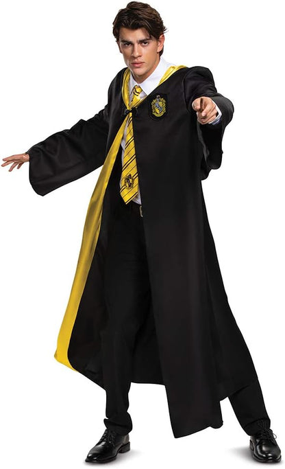 DISGUISE Harry Potter Robe, Deluxe Wizarding World Hogwarts House Themed Robes for Adults, Movie Quality Dress Up Costume Accessory, Black