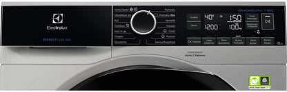 Electrolux 10KG Inverter Motor Premium Front Load Washing Machine, 1400 RPM & 5 Star Energy Saving, 15 Programs, AI-Sensor Wash, Abaya Cycle, UltraMix, Hygiene Care, Fully Automatic Washer EWF1042R7SB