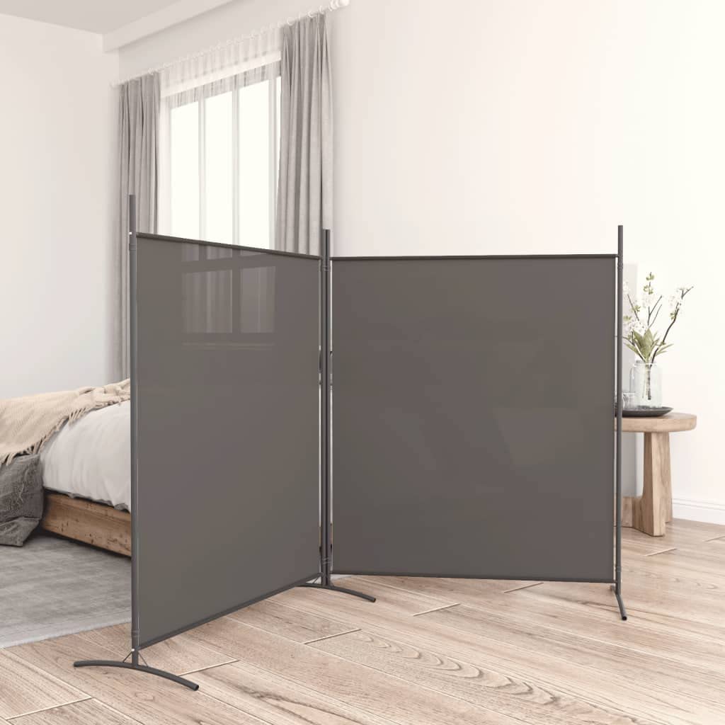 vidaXL 1-Panel Room Divider Folding Panel Screen Movable Partition Privacy Separator Wall Furniture Indoor Bedroom Office Black 175x180 cm