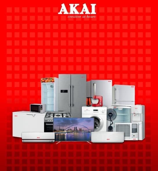 AKAI 335Liters Double Door Top Mount Free Standing Total No Frost Refrigerator Titanium Finish R600a Refrigerant 4 Stars ESMA Ratings One Year Warranty New Edition RFMA-S335WTA