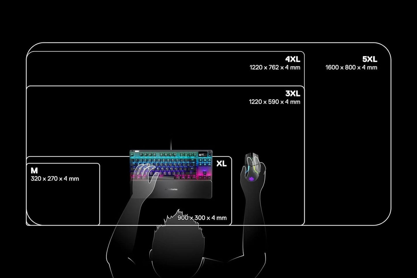 Steelseries Qck Gaming Surface - Large Cloth - Optimized For Gaming Sensors