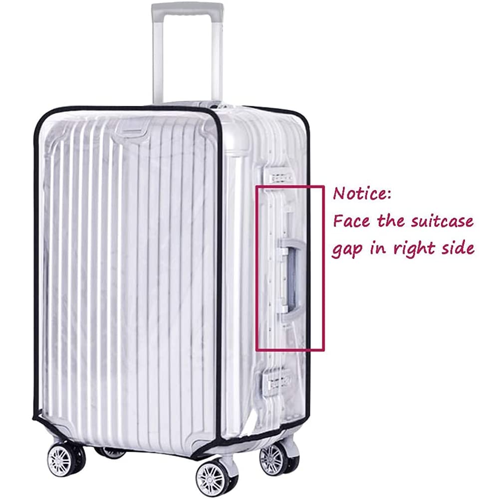 Homarket 1PCS Clear PVC Suitcase Cover Protectors, Travel Luggage Trolley Case Cover for 18"20"24"26"28" 30"32", Transparent Travel Luggage Cover Waterproof Dust-Proof Scratchproof